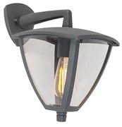 Klassieke buitenlantaarn wand down antraciet IP44 - Platar Modern E27 IP44 Buitenverlichting vierkant