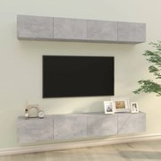 vidaXL Tv-wandmeubels 4 st 100x30x30 cm betongrijs