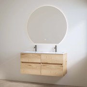 Best Design Bora badmeubel duo met 2 kraangaten 120cm eiken