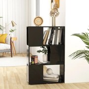 vidaXL Boekenkast/kamerscherm 60x24x94 cm spaanplaat hoogglans zwart