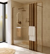 Riho Define inloopdouche met decopaneel 180x200cm koper mat