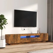 vidaXL 2-delige Tv-meubelset met LED bewerkt hout gerookt eikenkleurig