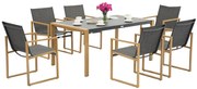 Tuinmeubelset voor 6 personen Lugo Garden Point antraciet