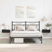 vidaXL Nachtkastje zwevend 40x30x15 cm bewerkt hout zwart