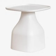 Vierkante Bijzettafel 50x50 Cm Van Polypropyleen Jubarri Gardenia Wit & ↑50 Cm - Sklum