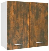 vidaXL Wandkast hangend 60x31x60 cm bewerkt hout gerookt eikenkleurig