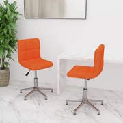 vidaXL Eetkamerstoelen draaibaar 2 st kunstleer oranje