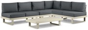 Hoek loungeset 6 personen Aluminium Taupe Lifestyle Garden Furniture Lorenzo