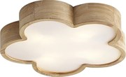 Kinder plafondlamp hout met wit - Lucille