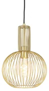 Design hanglamp goud - Wire Whisk Design E27 Binnenverlichting Lamp