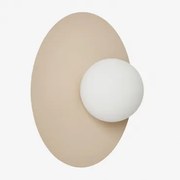 Wandlamp In Ijzer En Glas Anine Tapioca Beige & Ø30 Cm - Sklum