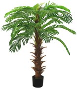 vidaXL Kunstplant met pot cycaspalm 140 cm groen