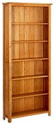 vidaXL Boekenkast met 6 schappen 80x22,5x180 cm massief eikenhout