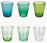 Mondgeblazen waterglazen Cancun met bubbles, 6-delig