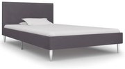 vidaXL Bedframe stof grijs 90x200 cm