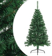 vidaXL Kunstkerstboom met standaard half 150 cm PVC groen