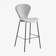 Op Een Hoge Kruk. ↑75 Cm & Zwart & Fluwelen Grijs – Koel & Fluwelen - Sklum