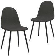 vidaXL Eetkamerstoelen 2 st 45x54,5x87 cm kunstleer zwart