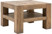 Goossens Hoektafel Roots, hout eiken donkergrijs, stijlvol landelijk, 60 x 40 x 60 cm