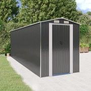 vidaXL Tuinschuur 192x606x223 cm gegalvaniseerd staal antracietkleurig