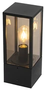 Staande buitenlamp zwart met smoke 40 cm IP44 - Charlois Modern E27 IP44 Buitenverlichting