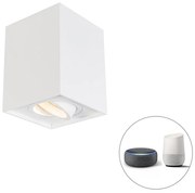 Smart Spot / Opbouwspot / Plafondspot wit incl. WiFi GU10 verstelbaar - Quadro 1 Up Modern GU10 vierkant Binnenverlichting Lamp