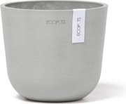 Ecopots bloempot Oslo Mini 16 - Rond - White Grey - Diameter 16 x H13,7 cm