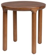 Zuiver Storm Ronde Bijzettafel Walnoot - 35 X 35cm.