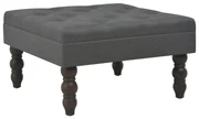vidaXL Kruk 60x60x36 cm polyester donkergrijs