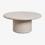 Ronde Salontafel Ø80 Cm In Mdf Rodeo Tapioca Beige - Sklum