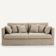 Bank 3-, 4- of 5-zits, in dik stonewashed linnen, Néo Kinkajou