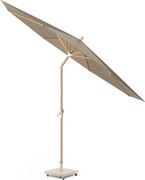 Riva parasol 300 cm rond teak taupe met kniksysteem