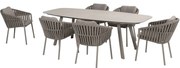 Owen Manolo dining tuinset 7 delig  printed ceramic 240x103 cm cloud Taste 4SO