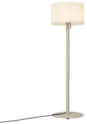 Scandinavische buiten vloerlamp beige met witte kap IP44 - Mississippi