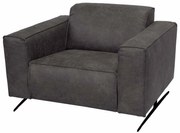 Fauteuil - Lambada - leer Hunter grijs 104