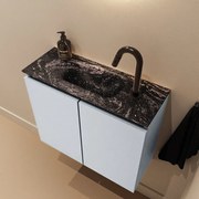 Mondiaz Ture DLux toiletmeubel 60cm clay met wastafel lava midden met kraangat