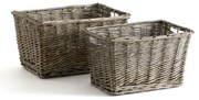 Set van 2 manden in gevlochten rotan, Semra