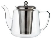 Theepot met theezeefje, recht, glas, 1,1 l