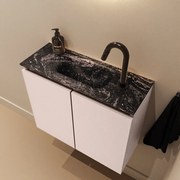 Mondiaz Ture DLux toiletmeubel 60cm rosee met wastafel lava midden met kraangat