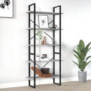 vidaXL Boekenkast 80x30x175 cm bewerkt hout grijs sonoma