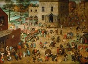 Kunstreproductie Children's Games, 1560, Pieter the Elder Bruegel