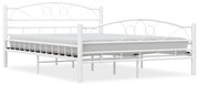 vidaXL Bedframe metaal wit 140x200 cm