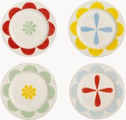 Handgemaakte taartborden Folk, 4 stuks