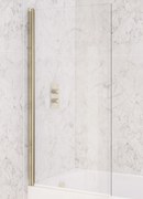 Eastbrook Designer badwand met rechte hoek 80x140cm messing geborsteld
