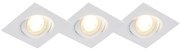 Set van 3 inbouwspots wit incl. LED 3-staps dimbaar - Miu