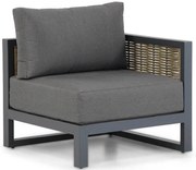 Santika Furniture Santika Salviano Eind Module Aluminium/wicker Grijs