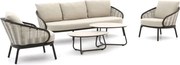 + 10% kassakorting | Stoel-bank loungeset Apple Bee | 5 personen | Loungeset Beige | Wicker (vlechtwerk) | Kees Smit Tuinmeubelen