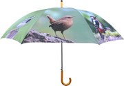 Esschert Design paraplu vogels - Paraplu met vogelprint - 120 x 120 x 95 cm