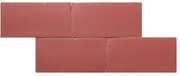 Terre d'Azur Terre-Spatula wandtegel 10x20cm rood