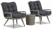 Bistroset 2 personen  Wicker Grijs Garden Collections Dover